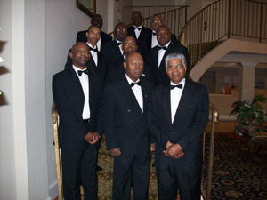Masonic Brothers Standing Together at Black & White Ball