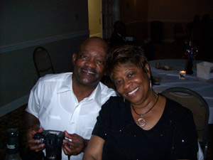 John Davis and wife enjoy the ball