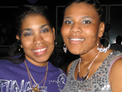 Tina and Mom pose for the camera at here fabulous 18 party