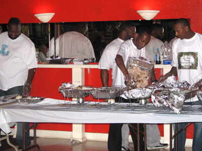 Members of the community lending a helping hand