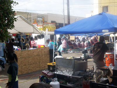 Vendors with food at the Bridge Crossing Jubilee