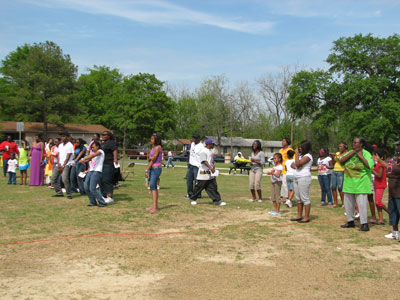 Children enjoying the family atmosphere