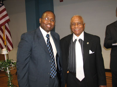 Mackroyce Corbitt, Jr. and NAACP Alabama State Conference President Edward Vaughn pause to take a picture