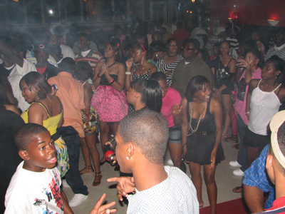 The crowd was thick at the Party