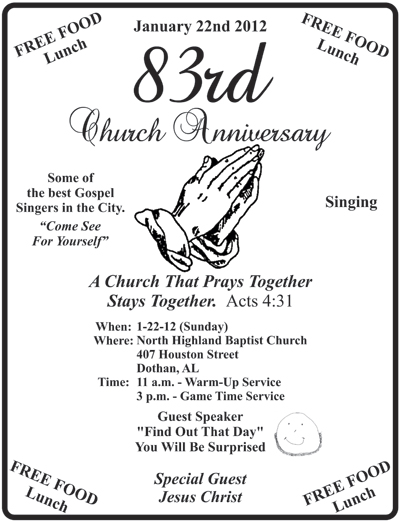 83rd Church Anniversary