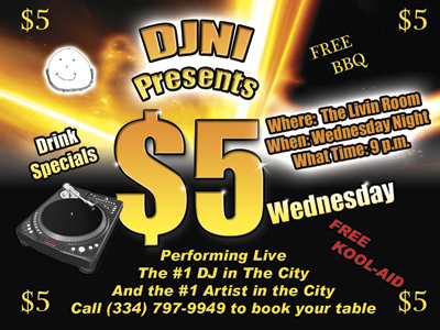 5 Dollar Wednesday at the Livin Room