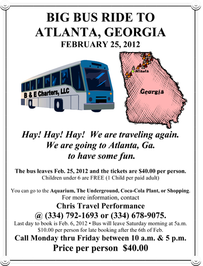 Bus Trip to Atlanta, GA