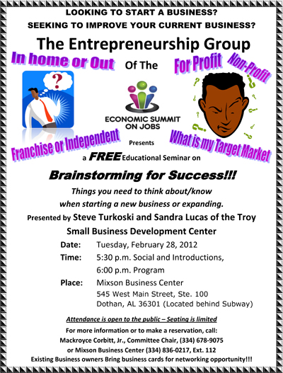 Economic Summit on Jobs FREE Workshop