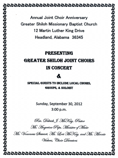 Greater Shiloh Annual Choir Anniversary