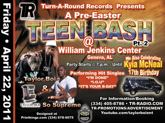 Teen Bash in Geneva Alabama Turn-A-Round Records