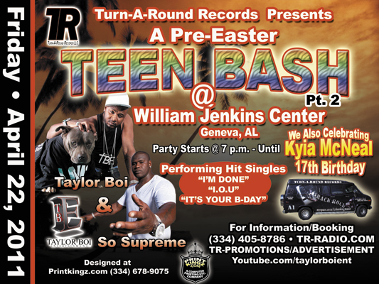 Teen Bash in Geneva Alabama Turn-A-Round Records