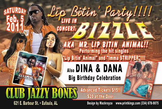 Bizzle Live in Concert at Club Jazzy Bones
