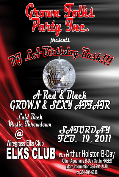 DJ LA and Author Holston Birthday Party at Elks