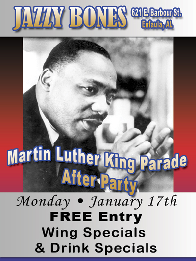 Martin Luther King Parade After Parade at Jazzy Bones