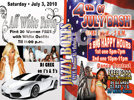 All White and 4th of July Party at Club Jazzy Bones