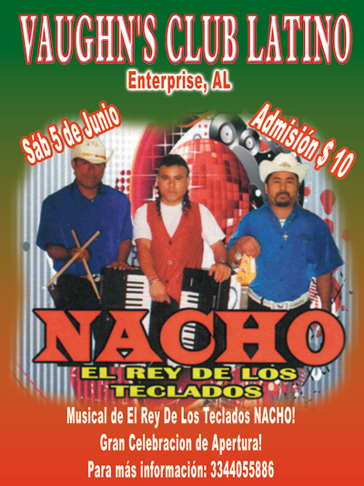 NACHO to perform at Club Vaughn's