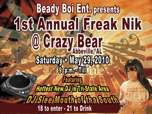 Freak Nic at Club Crazy Bear in Abbeville, AL