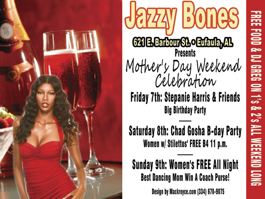 Jazzy Bones Mother's Day Weekend