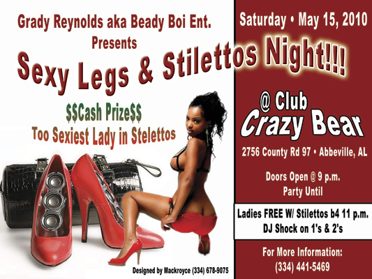 Crazy Bears in Abbeville, Alabama Sexy Legs and Stilettos Night